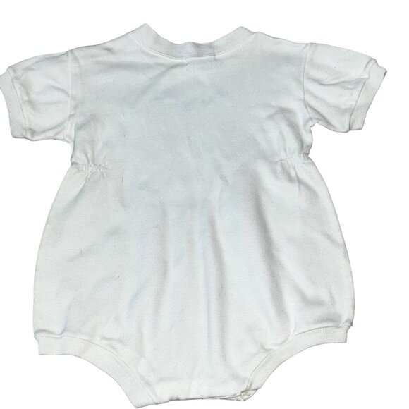 Health-Tex Stantogs Bodysuit White Blue Penguins Embroidery 6 Months - Picture 3 of 6